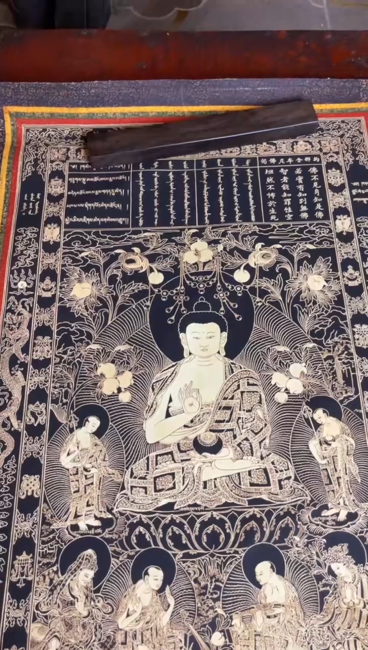 卷轴画手绘唐卡150