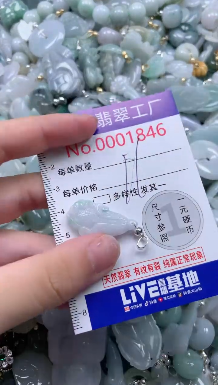 翡翠未镶嵌吊坠(不含链)1846