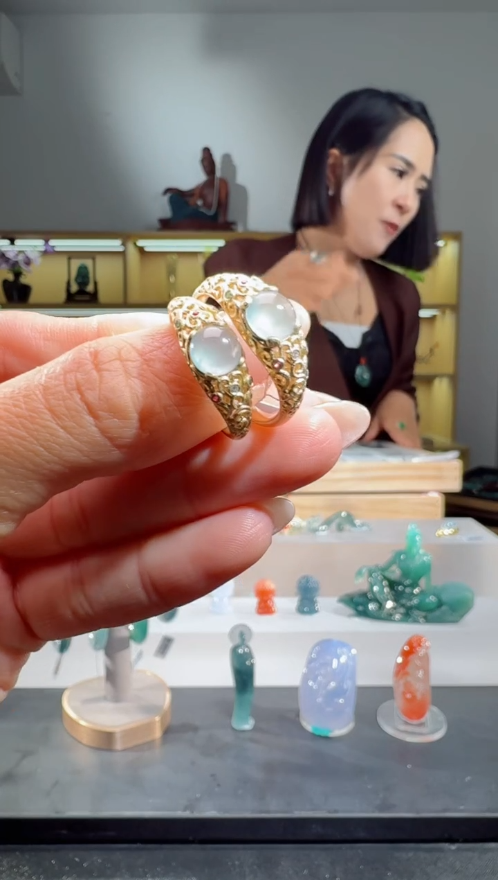 未镶嵌戒指翡翠戒指圈口可选（多样性发其一）