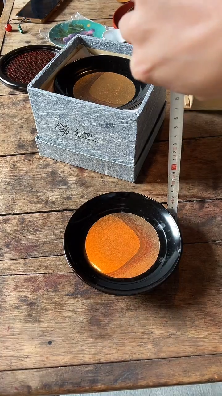 31.金箔盘    一套五片     13.5*3公分