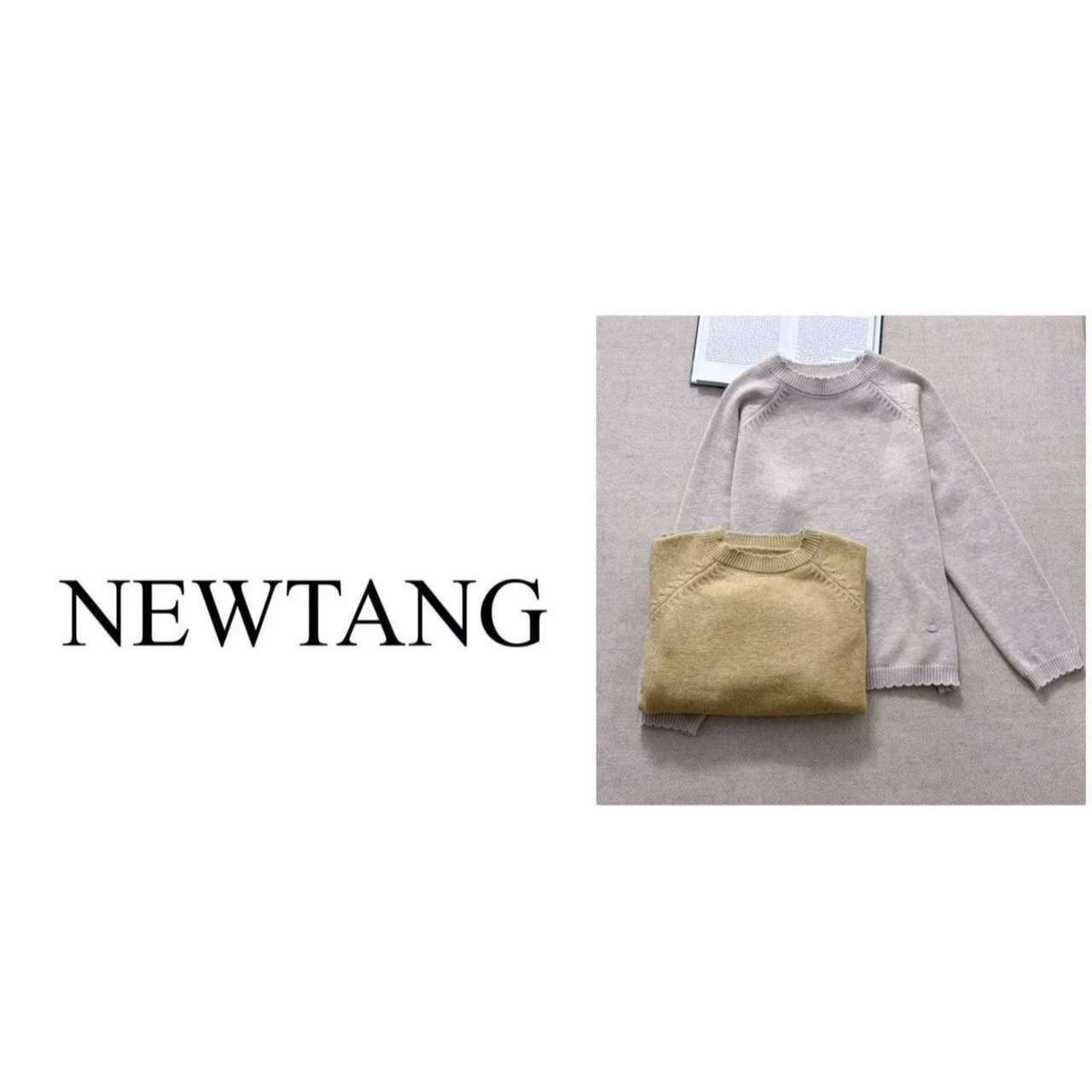 【云朵屋】3103(含羊毛)秋冬新款圆领常规款长袖套头针织衫  黄 米