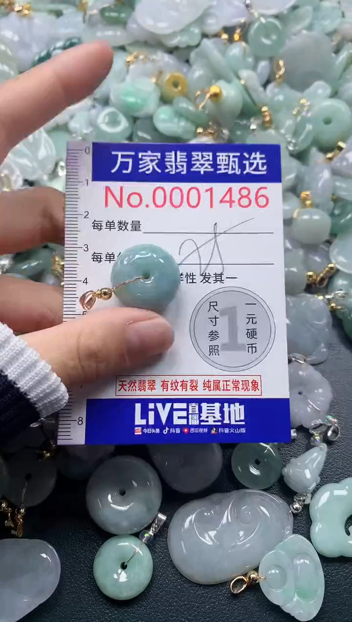 吊坠(不含链)未镶嵌翡翠1486