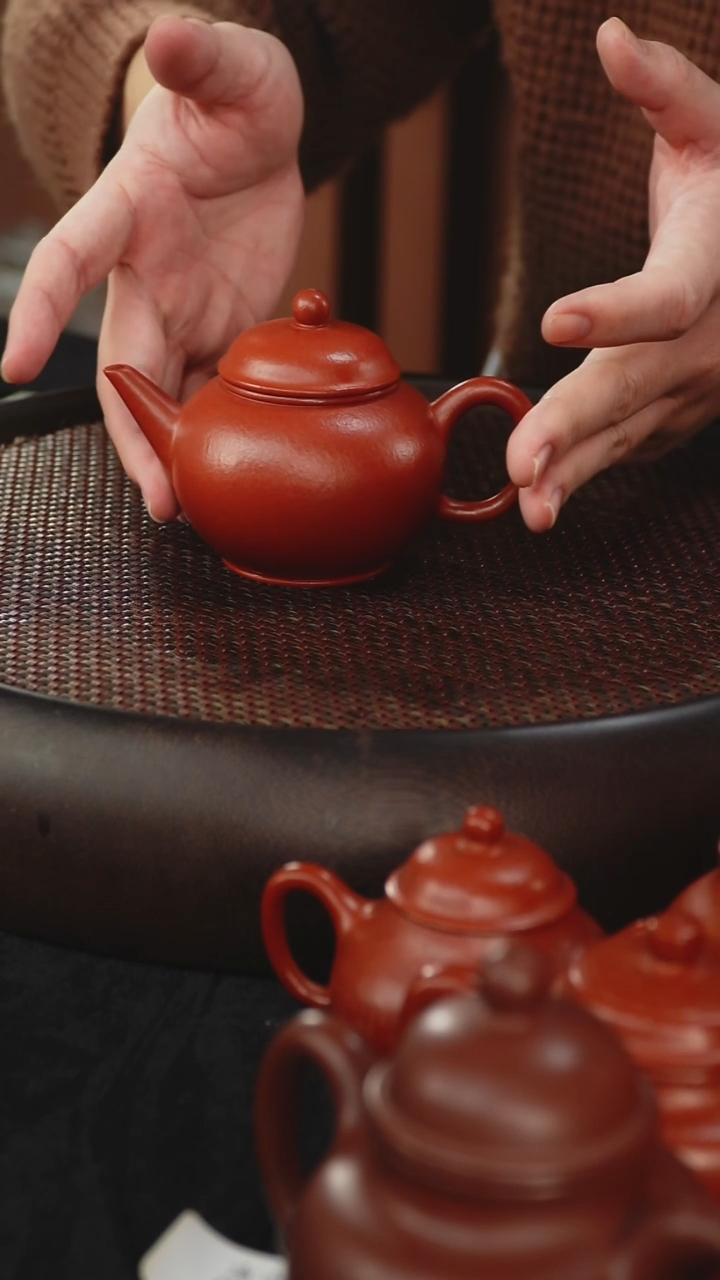 茶壶紫砂水平 朱泥