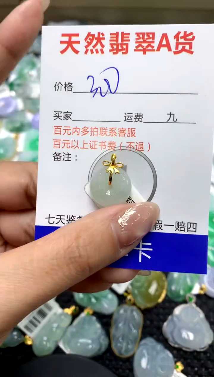 【闪购商品】翡翠颈饰18K金镶嵌111111111