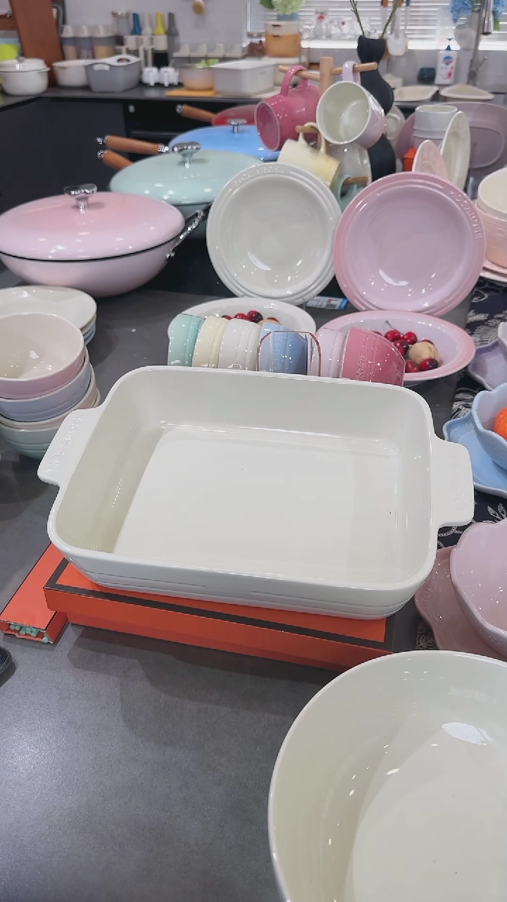 【闪购商品】瓷1个装奶油白11寸大烤盘