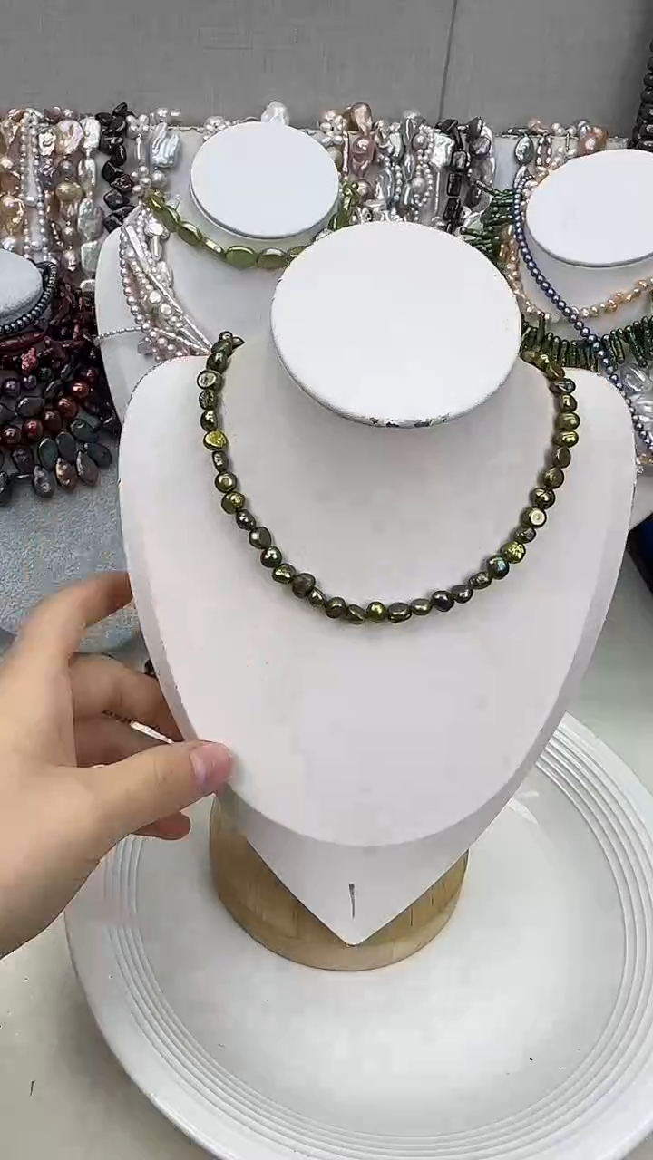 项链银S925镶嵌淡水珍珠1