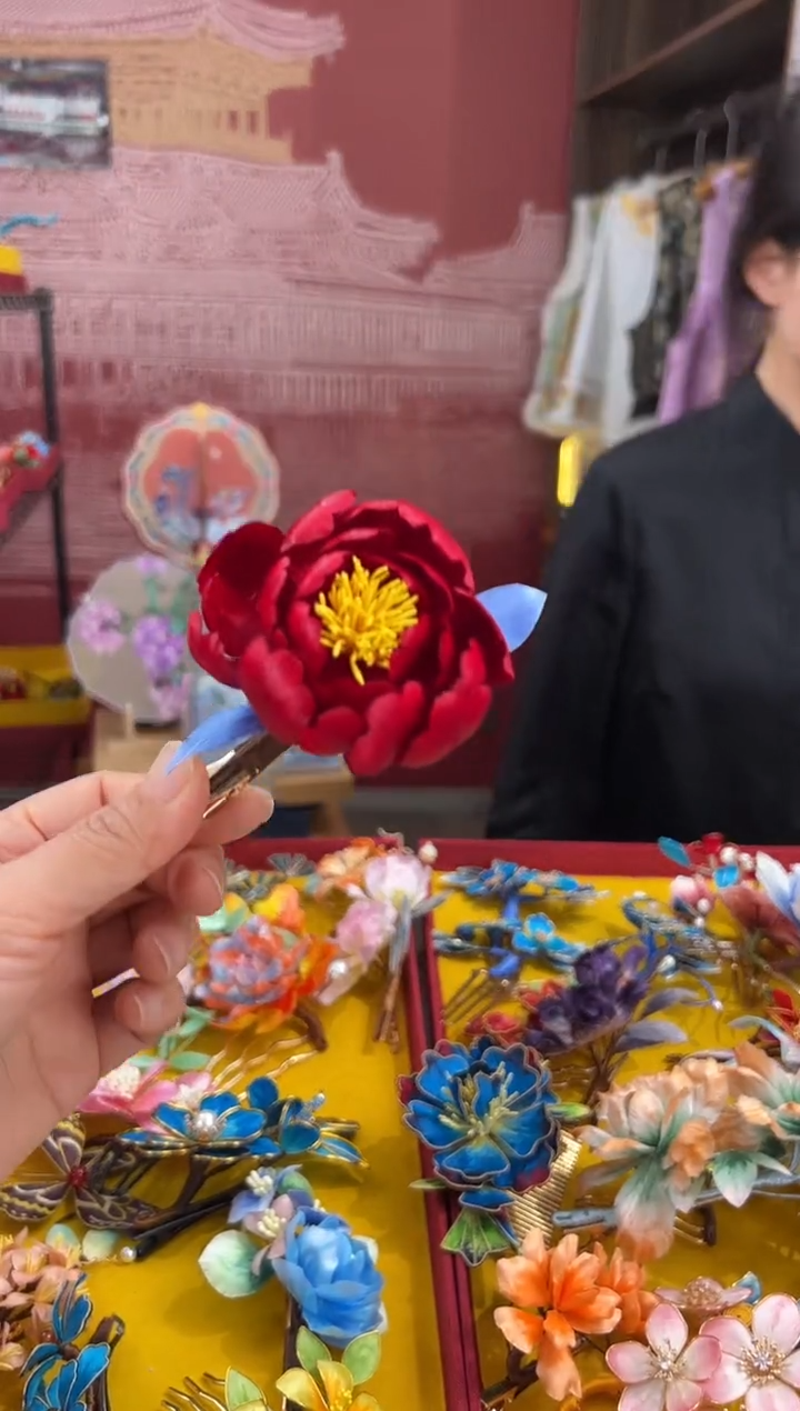 【闪购商品】刺绣非遗绒花（发饰）