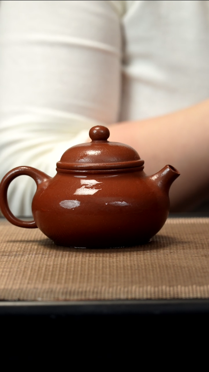 紫砂茶盏红降坡容天150CC