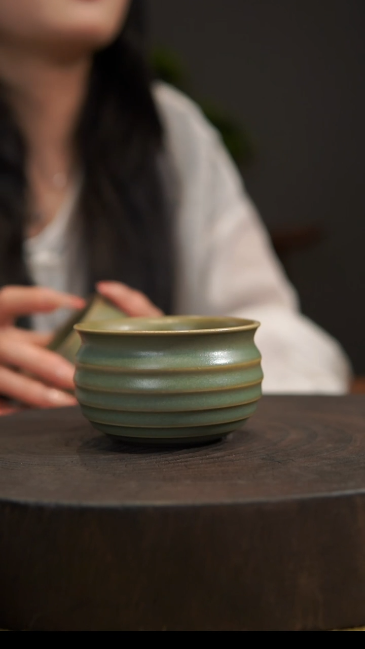 杯子风*儿炫纹杯 汝州原产地  原矿老釉