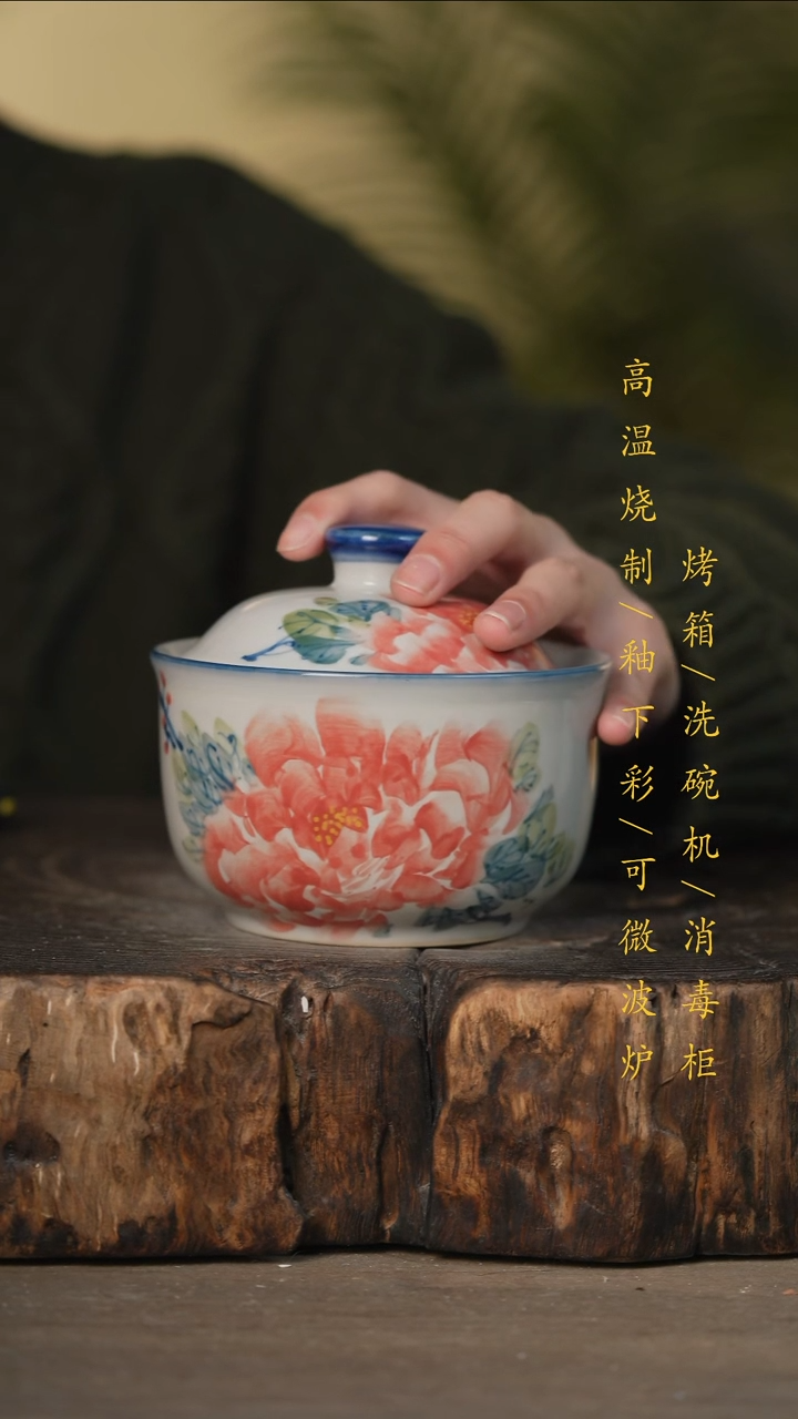 瓷片景德镇高温釉下彩可微波烤箱洗碗机