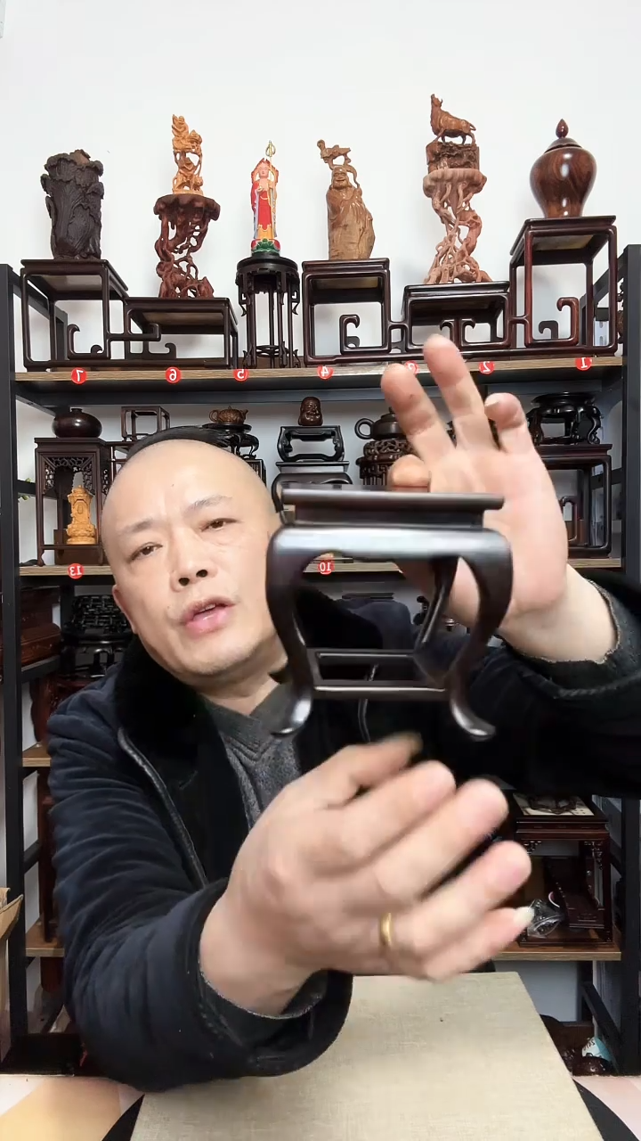 紫砂底座木9正方10.5高