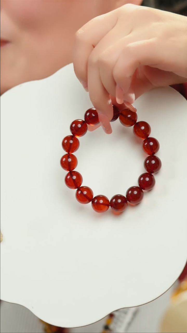 【闪购商品】血珀手链未镶嵌14+血珀圆珠单圈手串