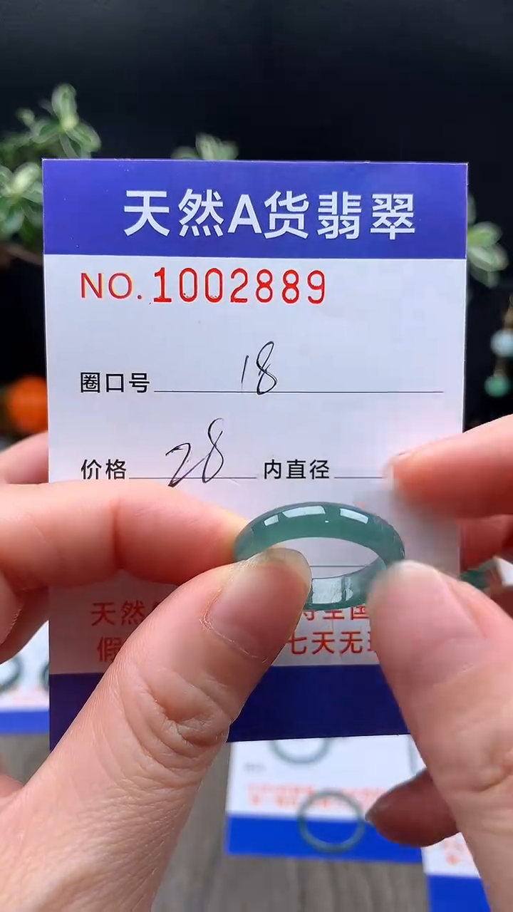 未镶嵌戒指翡翠18#