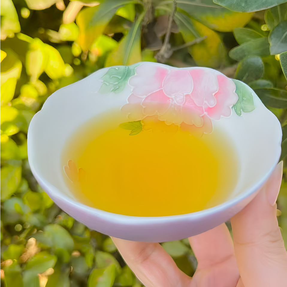 【时熙】手绘牡丹花普洱杯釉下彩陶瓷女士高端品茗主人杯家用茶具