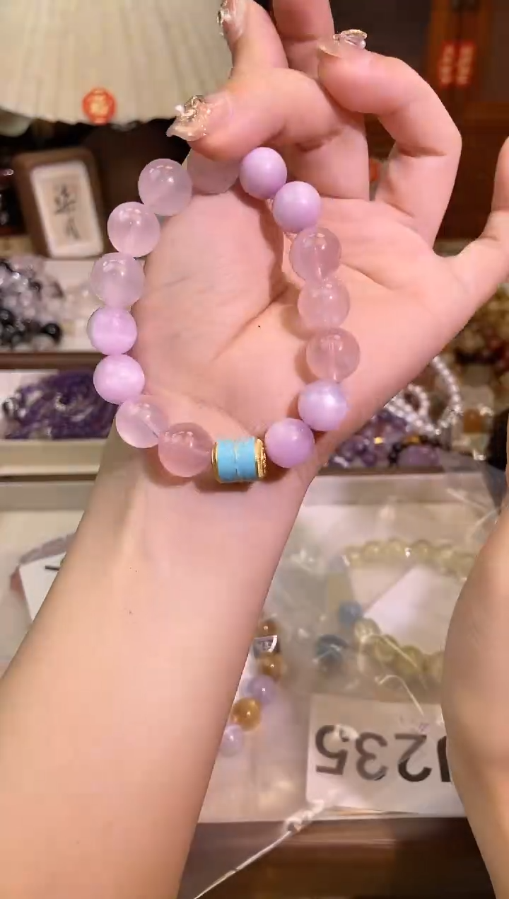 【闪购商品】锂辉石手串银S925镶嵌107手串