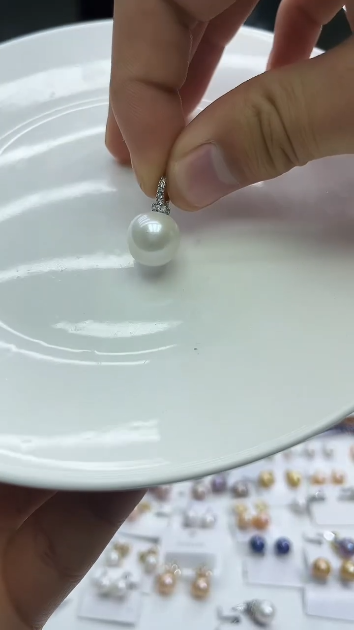未镶嵌吊坠淡水珍珠白色系13mm