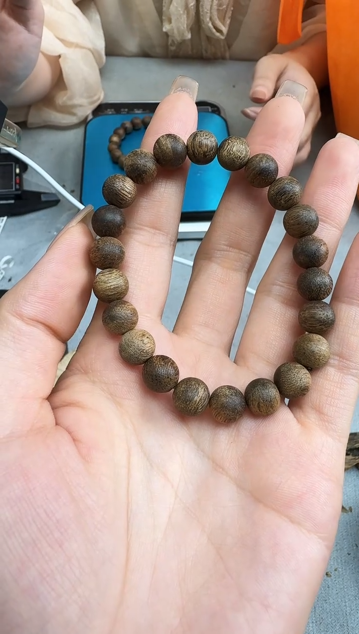 沉香手串0907沉香老料圆珠单圈多样性发一