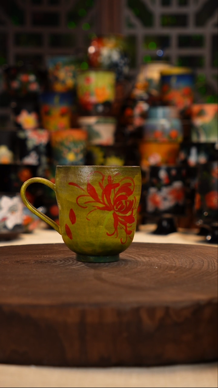 油画   釉下彩  杯子