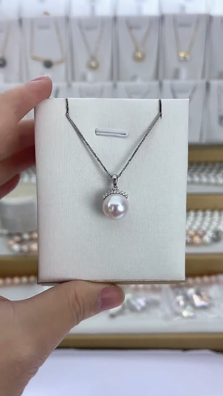 【闪购商品】淡水珍珠颈饰未镶嵌天然极光珍珠天女光睫毛款吊坠