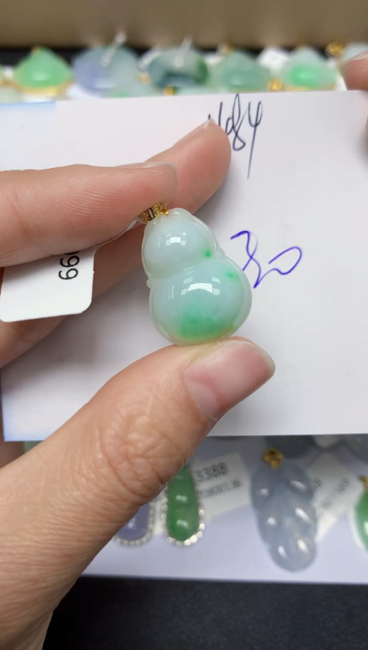 【闪购商品】翡翠颈饰18K金镶嵌 天然翡翠A货