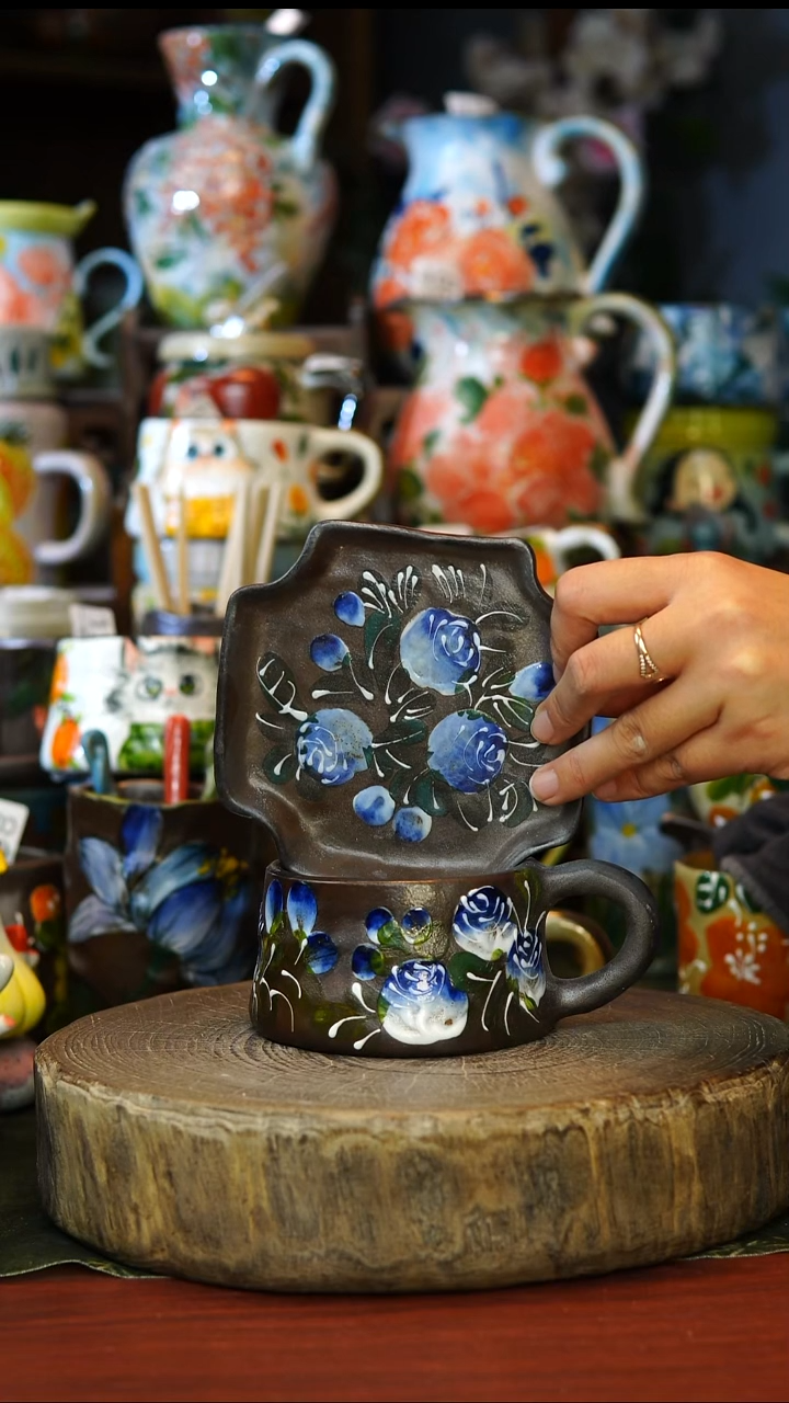 陶瓷146景德镇手工手绘釉下彩