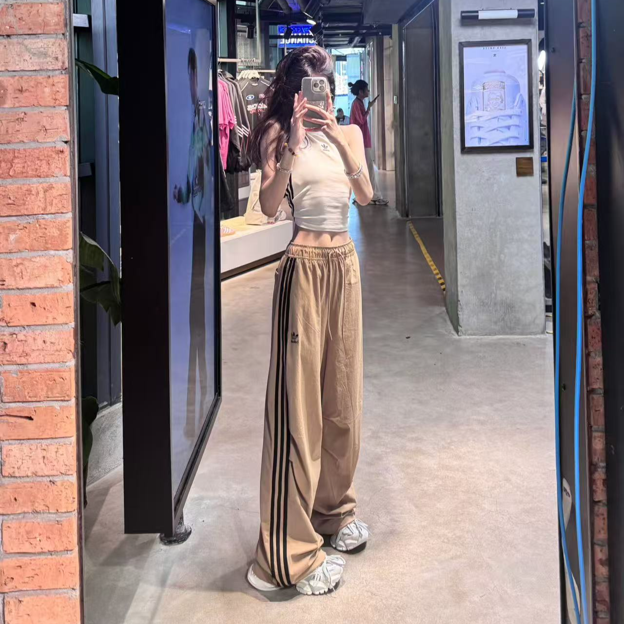 ADIDAS三叶草PARACHUTE PANT 宽松运动伞兵裤KC2639 KC2638