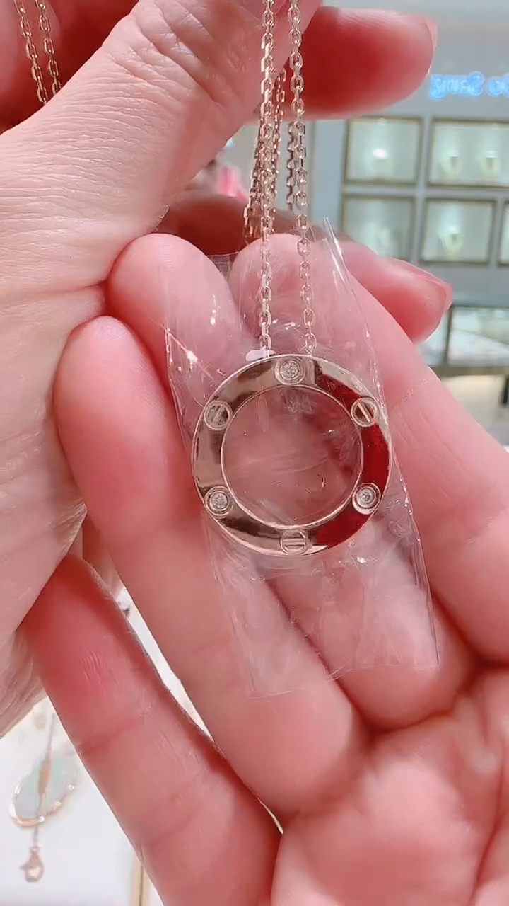 【闪购商品】钻石套链18K金镶嵌套链