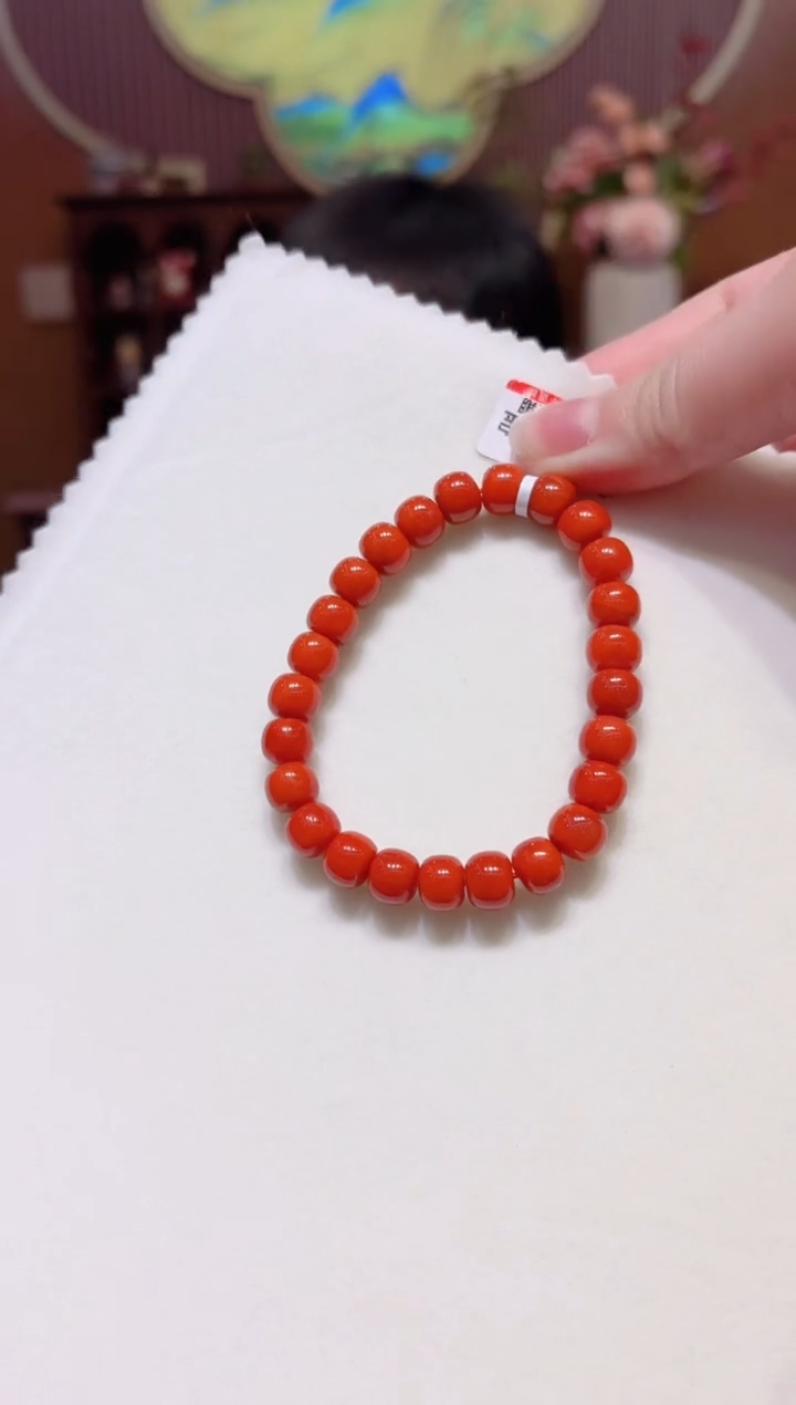 【闪购商品】南红玛瑙手串未镶嵌设计款珠串8.5
