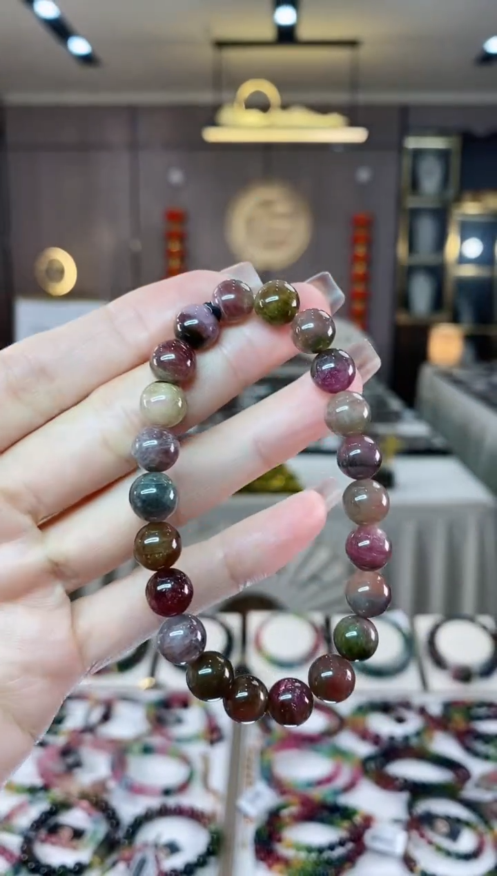 【闪购商品】碧玺西瓜单圈手串8mm+未镶嵌一物一证dan