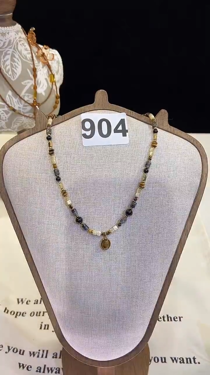 项链钛钢淡水珍珠904