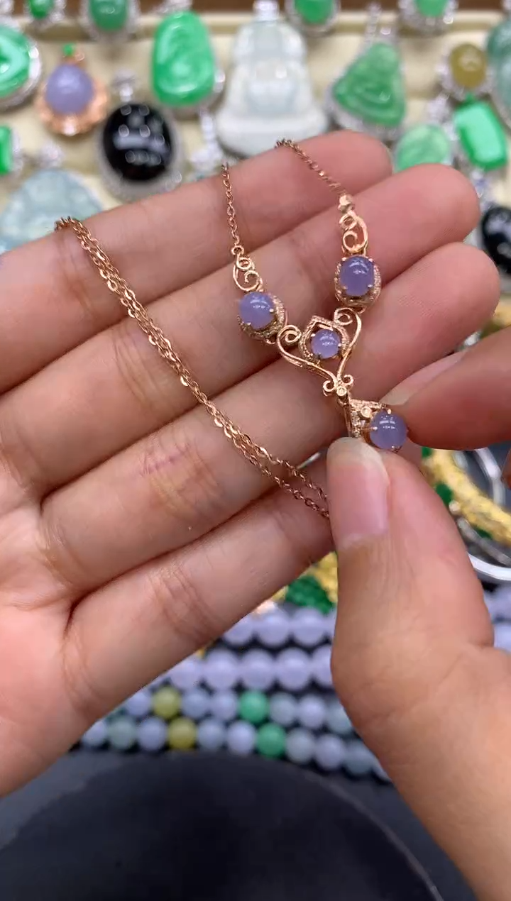 【闪购商品】翡翠颈饰18K金镶嵌274-中国好珍宝