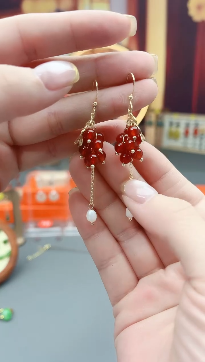 未镶嵌耳钉玛瑙/玉髓917