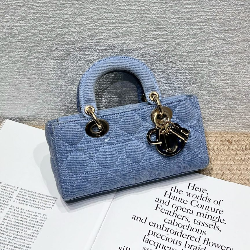 99新 DIOR/迪奥 丹宁牛仔djoy横版戴妃 小号 23年