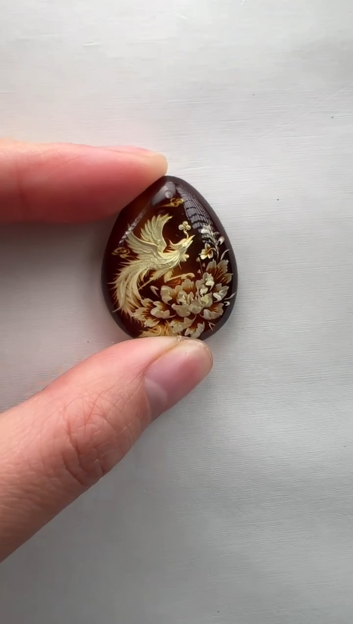 琥珀颈饰未镶嵌凤凰多样性拍一发一