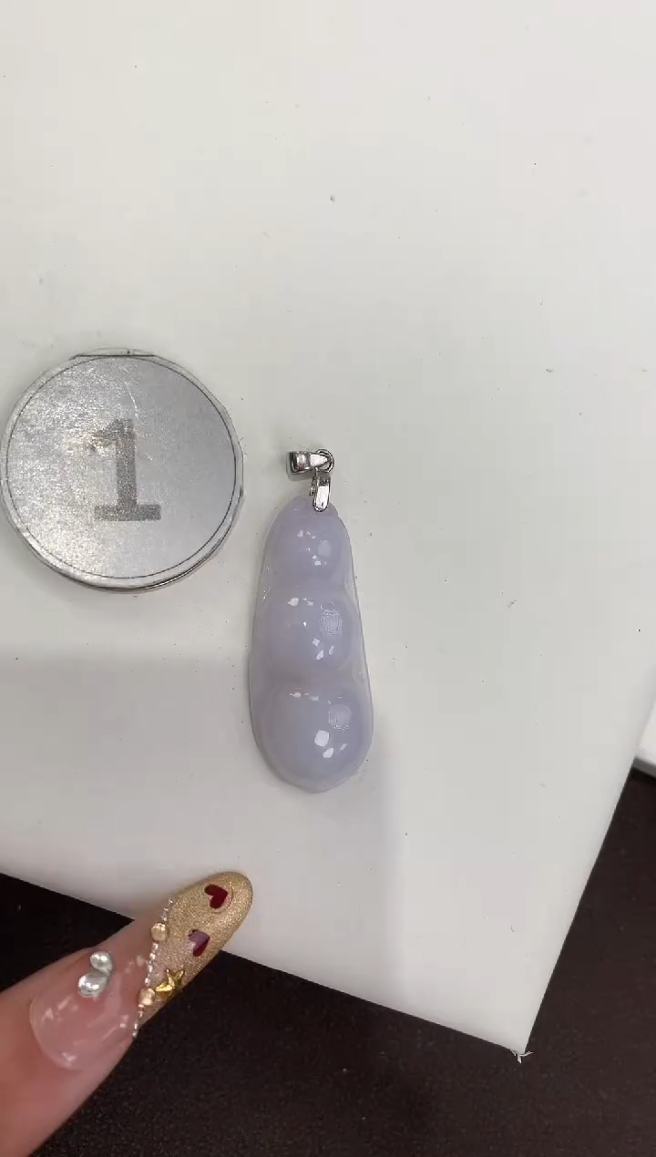 颈饰银S925镶嵌翡翠天然缅甸a货翡翠