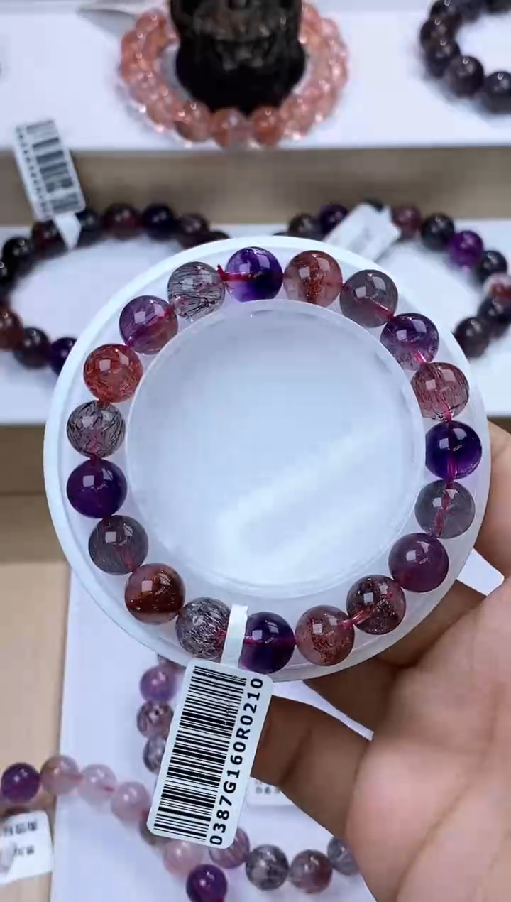 【闪购商品】水晶手链未镶嵌黑加仑超七10m+