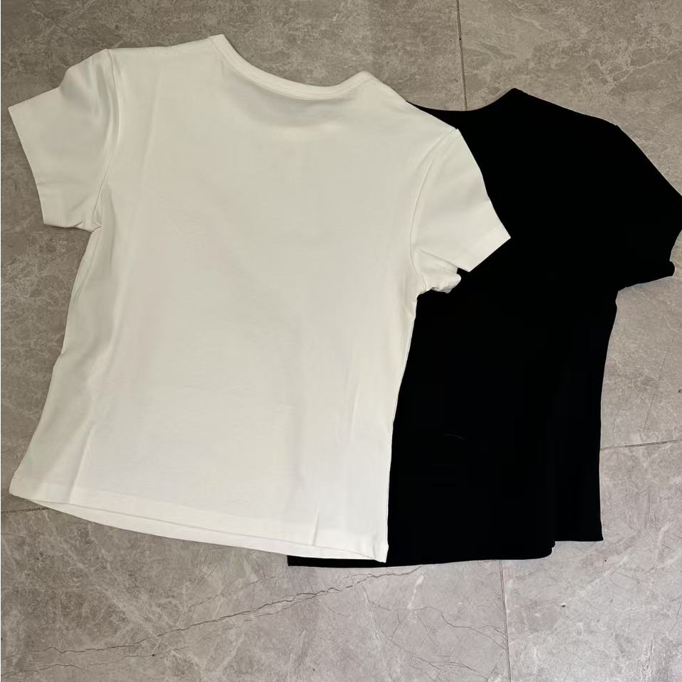 A097 小P圆领短袖黑白两色女