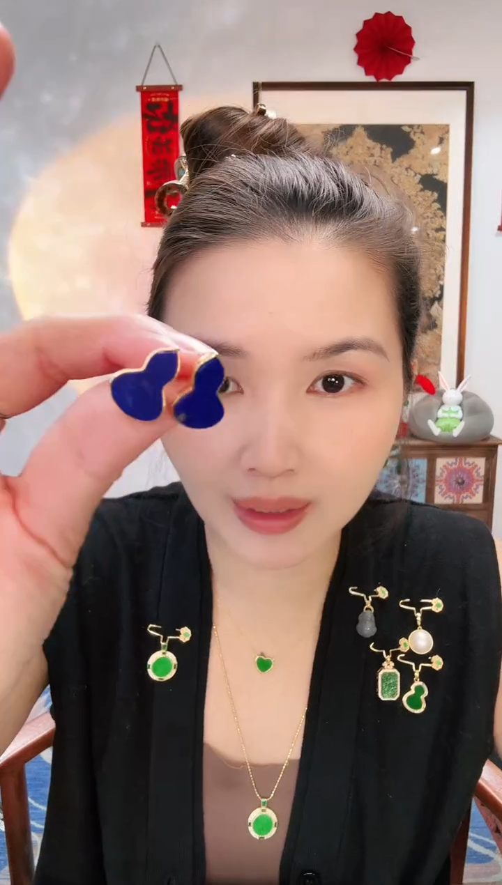 【闪购商品】青金石耳饰未镶嵌耳饰