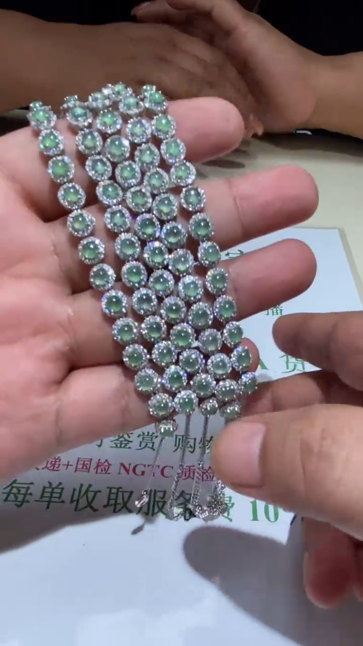 翡翠银S925镶嵌颈饰多人