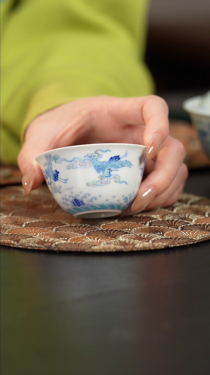 【闪购商品】杯蕴和堂斗彩仙鹤