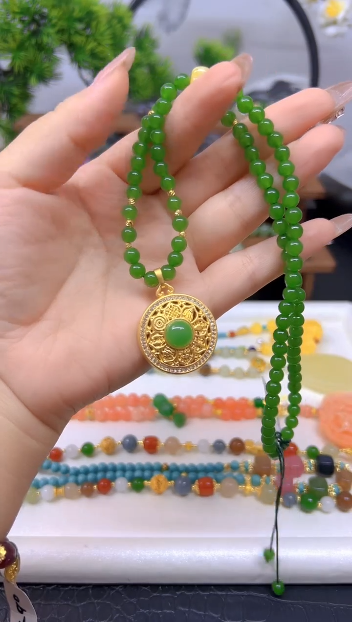 和田玉未镶嵌颈饰M761