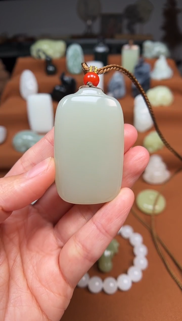 颈饰未镶嵌和田玉平安牌