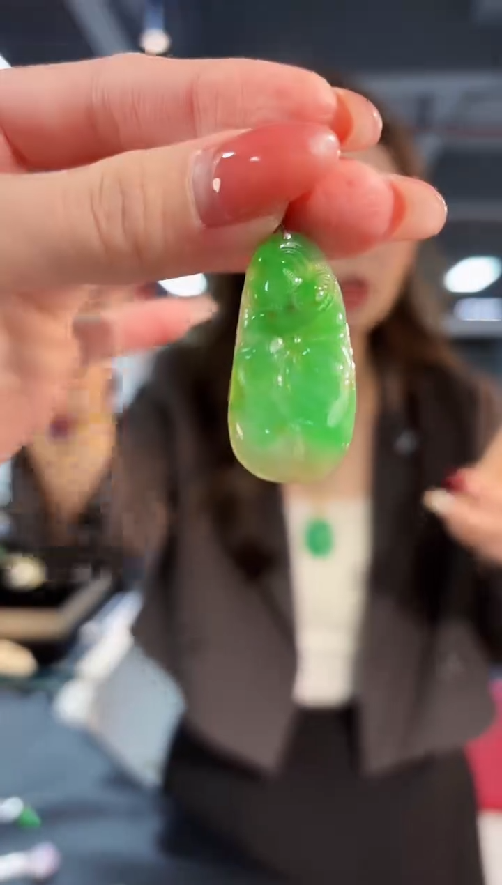 【闪购商品】翡翠颈饰18K金镶嵌缅料A货/支持复检/一件