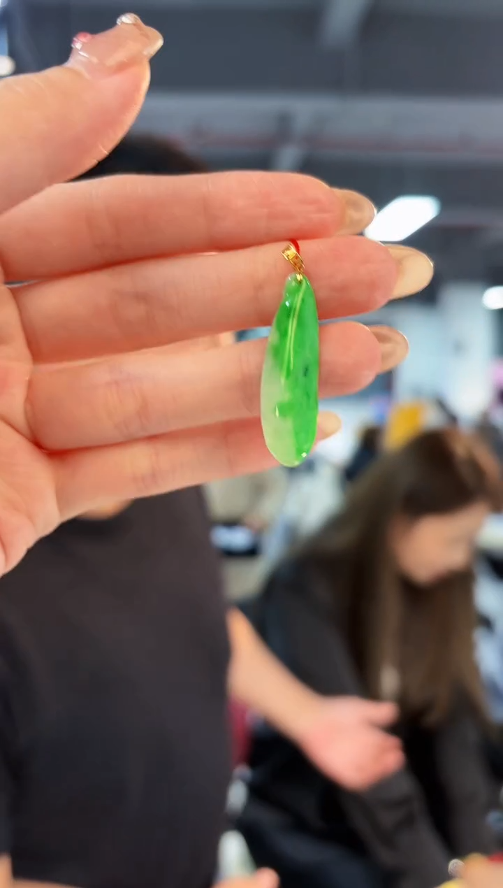 【闪购商品】翡翠颈饰18K金镶嵌缅料A货/支持复检/一件