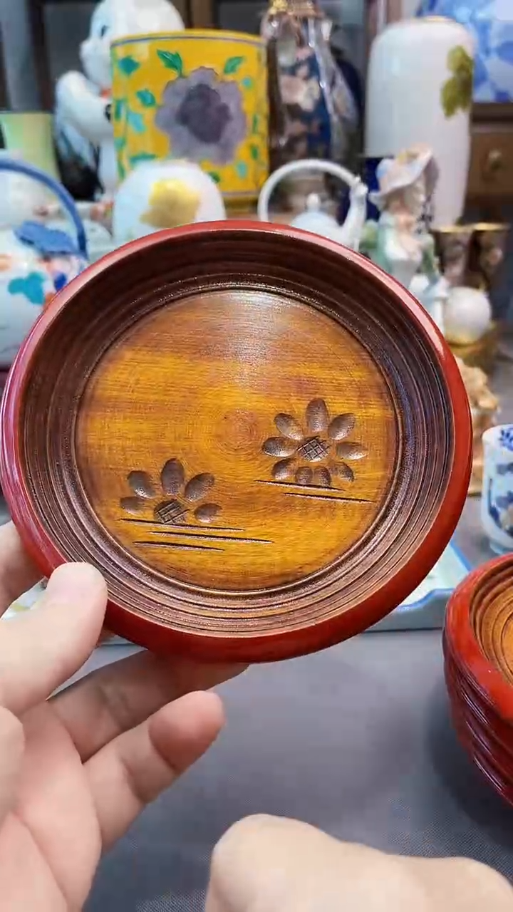 瓷片日产实木壶承