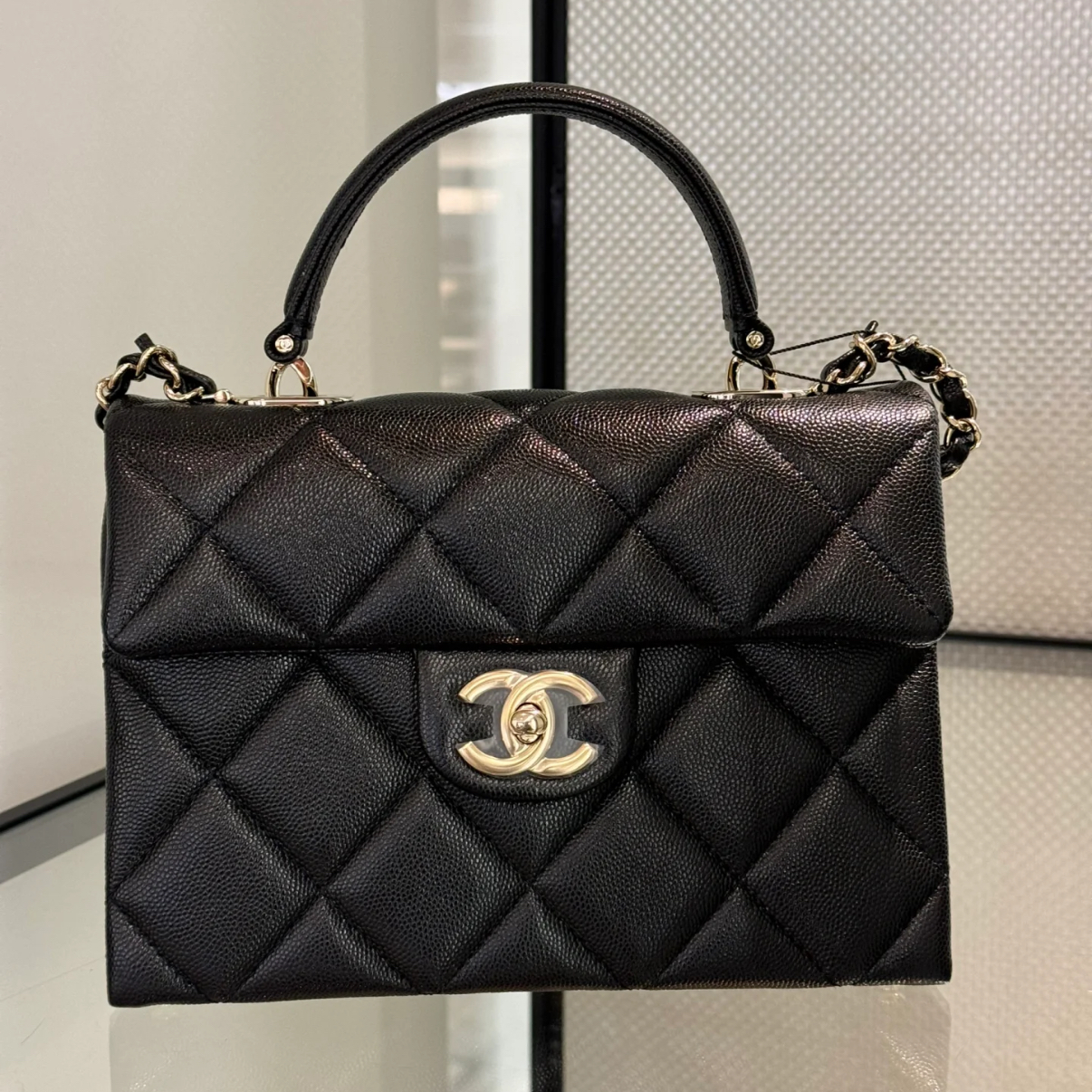 未使用 Chanel/香奈儿 【66活动】 24P kelly盒子包 黑色 芯片