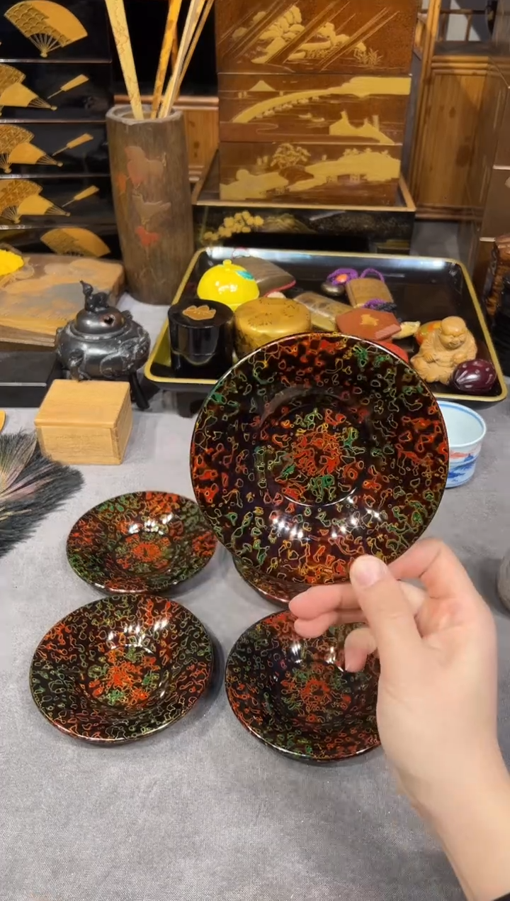 菠萝漆 实木杯垫五片