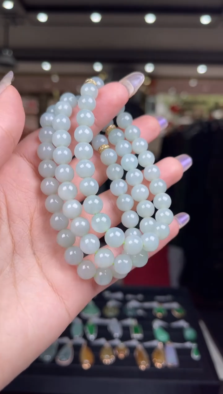 未镶嵌手串翡翠3 号标签撕毁不退换（多样性只发一条）