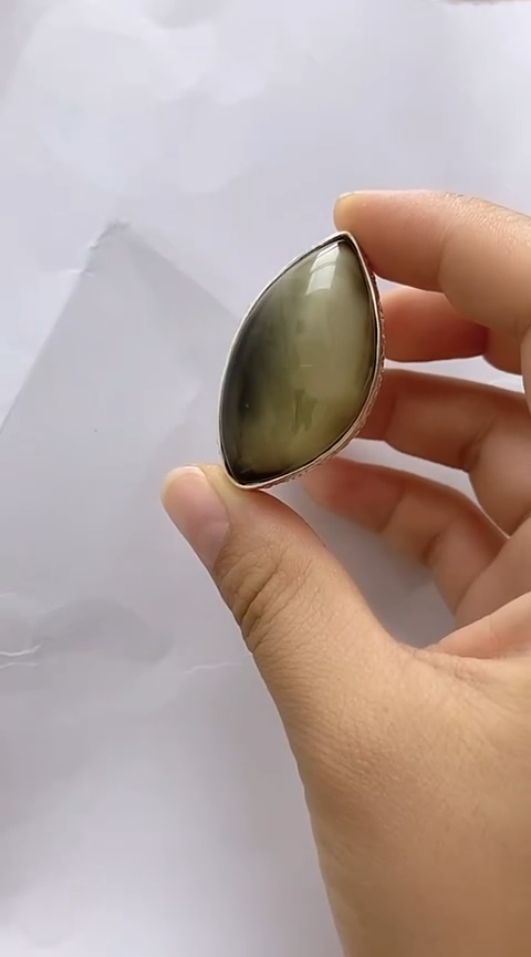 【闪购商品】琥珀裸石银S925镶嵌琥珀戒指