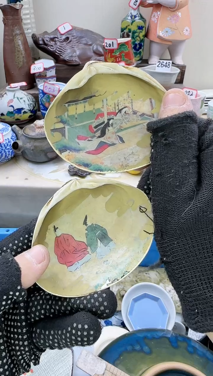 【闪购商品】瓷片贝壳手绘淘艺瓷器满18发货